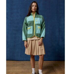 Urban Outfitters BDG Bruce Fleece Spliced Zip-Up Jacket